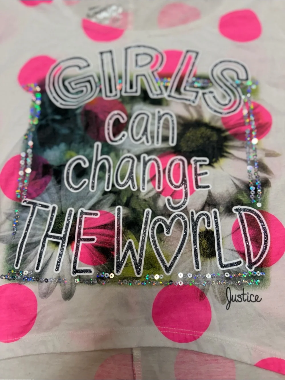 Justice girls graphic